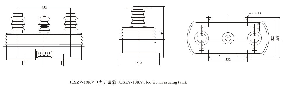 JLSZV-6、10KV干式电力计量箱外形尺寸图